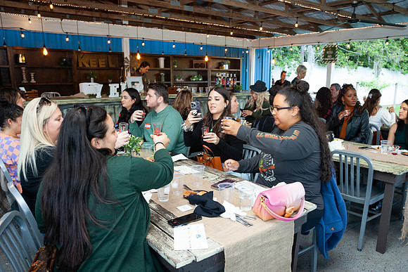 Yelp Elite members enjoying event with food