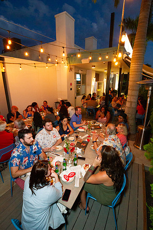 Yelp Elite members enjoying event with food at Jay Luigi Italian